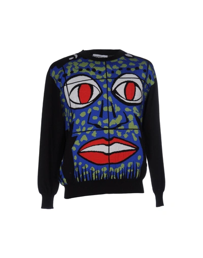 Shop Moschino Sweaters In Blue