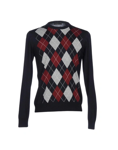 Shop Prada Sweaters In Dark Blue