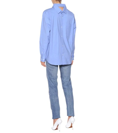 Shop Vetements Oversized Cotton Shirt In Blue