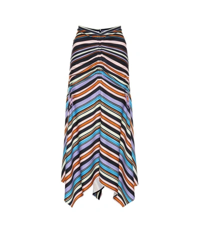 Shop Peter Pilotto Striped Maxi Skirt In Multicoloured