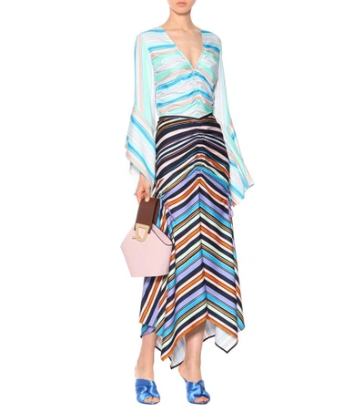 Shop Peter Pilotto Striped Maxi Skirt In Multicoloured