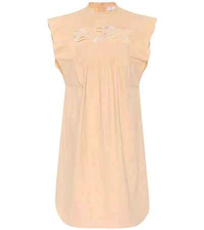 Shop Chloé Linen Dress In Pink