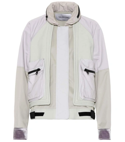 Shop Valentino Cotton Jacket In Grey