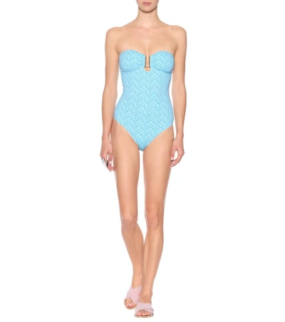 Shop Melissa Odabash Argentina Bandeau Swimsuit In Blue