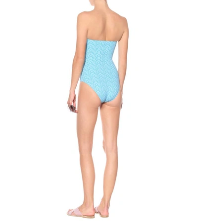 Shop Melissa Odabash Argentina Bandeau Swimsuit In Blue