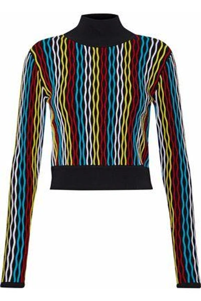 Shop Diane Von Furstenberg Woman Ribbed Wool-blend Turtleneck Sweater Black