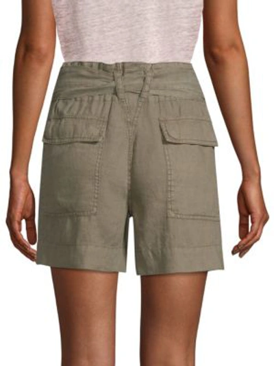 Shop Joie Daynna Linen Shorts In Jungle