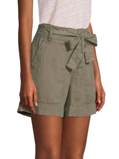 Shop Joie Daynna Linen Shorts In Jungle