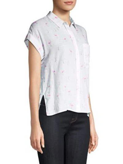 Shop Rails Whitney Flamingos Shirt In White