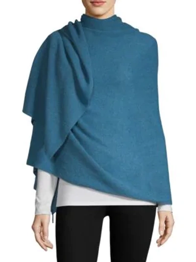 Shop White + Warren Cashmere Travel Wrap In Deep Sapphire