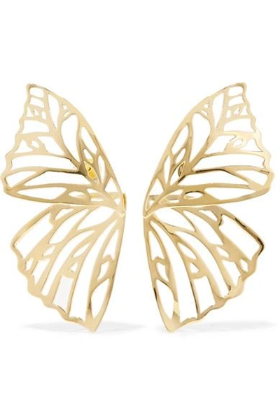 Shop Jennifer Fisher Butterfly Gold-plated Earrings