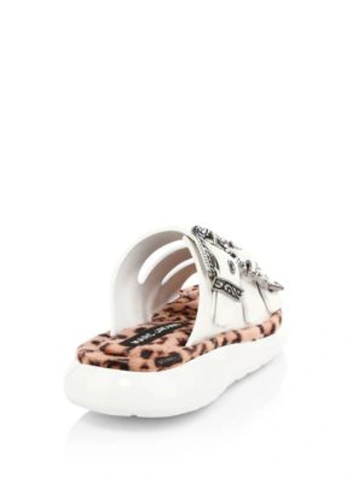 Shop Marc Jacobs Emerson Crystal Buckle Wedge Slide In White Multi