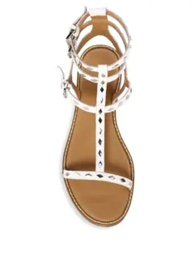 Shop Rebecca Minkoff Arella Studded Gladiator Sandals In White