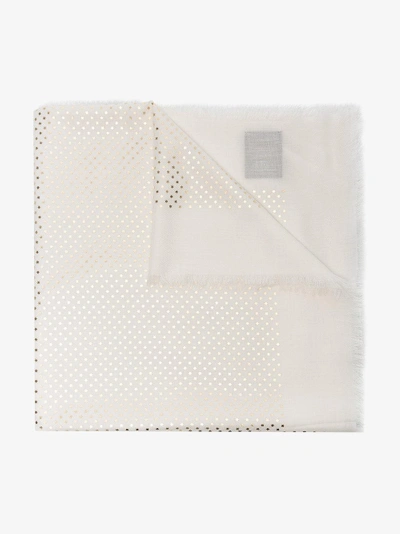 Shop Gucci Guccy White Star Cashmere Blend Scarf