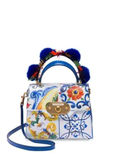 Shop Dolce & Gabbana Painted Welcome Handbag In Multi