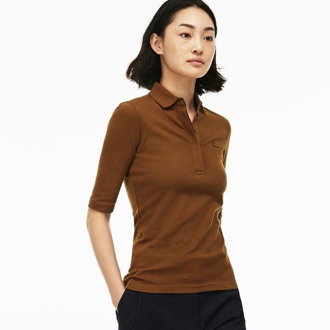 brown polo shirt womens