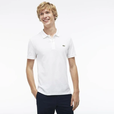 Shop Lacoste Men's Slim Fit Cotton Petit Piqué Polo In White