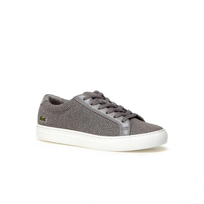 Shop Lacoste Women's L.12.12 Textile Sneakers In Grey
