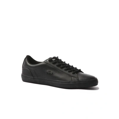 Shop Lacoste Men's Lerond Leather Sneakers In Blk/off Wht