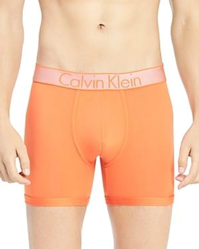Shop Calvin Klein Customized Stretch Boxer Briefs In Tiger Orange
