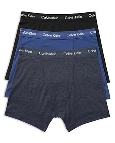 Calvin Klein 3-pack Stretch Boxer Briefs In Blue/black