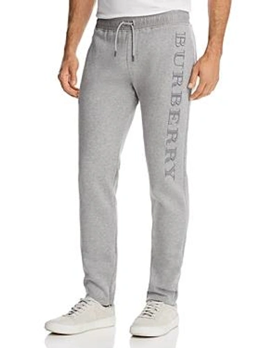 Shop Burberry Nickford Sweatpants In Pale Gray Melange