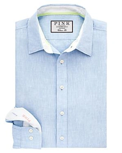 Shop Thomas Pink Malcolm Plain Dress Shirt - Bloomingdale's Classic Fit In Pale Blue