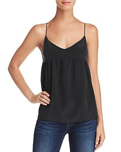 Shop 7 For All Mankind Babydoll Silk Camisole Top In Black