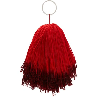 Shop Calvin Klein 205w39nyc Red Pom Pom Keychain