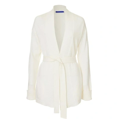 Shop Winser London Cashmere Belted Cardigan In Ivory