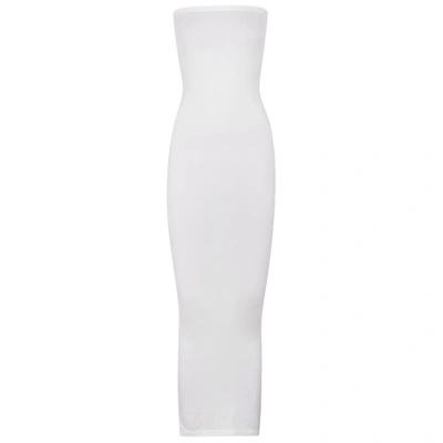 Shop Wolford Fatal Black Stretch Jersey Dress In White