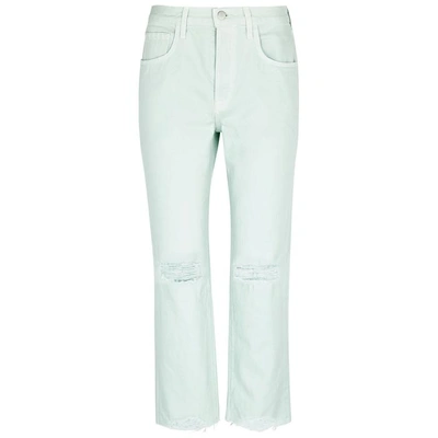 Shop J Brand Wynne Cropped Straight-leg Jeans In Mint