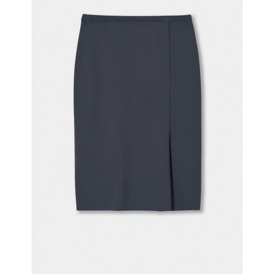 Shop Winser London Crepe Jersey Skirt In Dark Grey