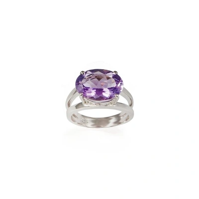Shop Apples & Figs Amethyst Moon Oval Ring
