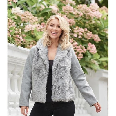 Shop Popski London Cashmere And Shearling Jacket