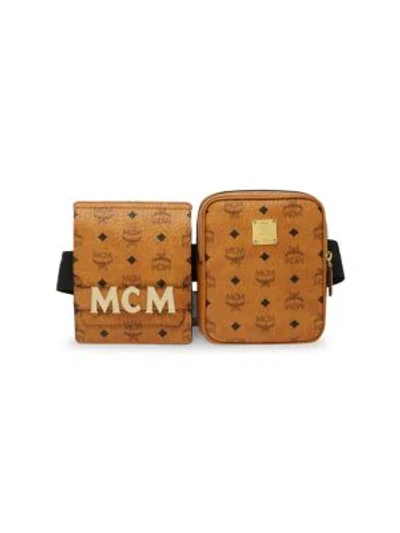 Shop Mcm Stark Belt Bag In Cognac