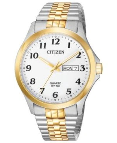 Shop Citizen Men's Quartz Two-tone Stainless Steel Bracelet Watch 38mm