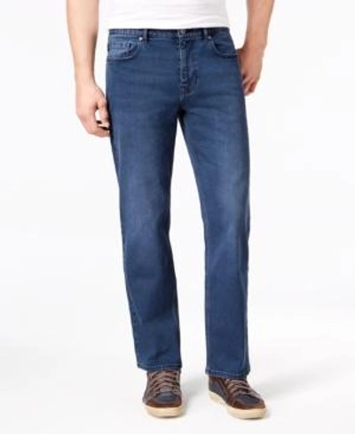 Shop Dkny Men's Relaxed-fit Straight-leg Denim Jeans, Created For Macy's In Varsity Blue