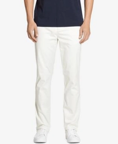 Shop Dkny Men's Slim-fit Tapered-leg Sateen Pants, Created For Macy's In Snow White