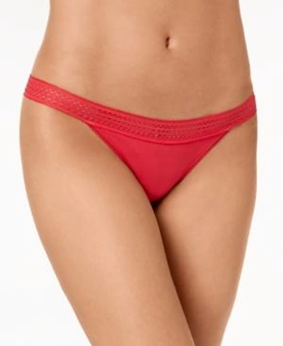 Shop Dkny Lace Trim Thong Dk5007 In Pink