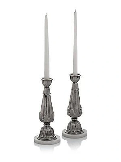 Shop Michael Aram Palace Marble-base Candlesticks/set Of 2