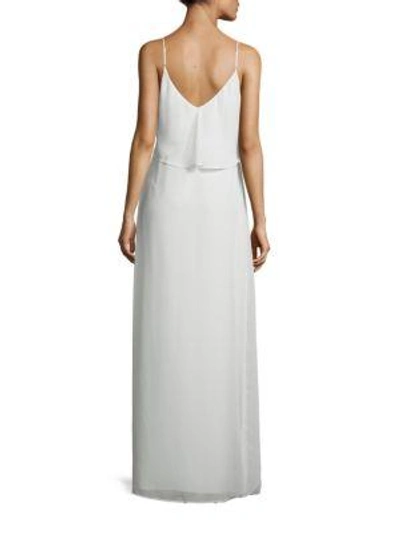 Shop Laundry By Shelli Segal Popover Chiffon Gown In Marshmallow