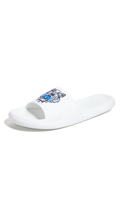 Shop Kenzo Pool Sandals In White