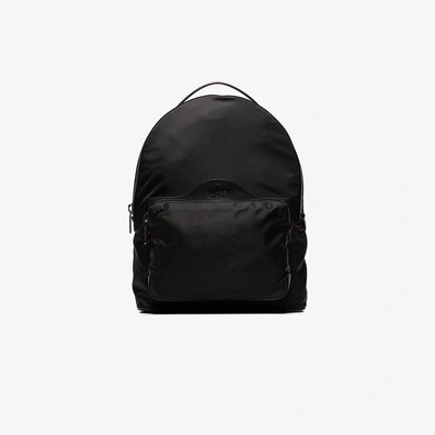 Shop Christian Louboutin Black Backloubi Leather Trimmed Backpack