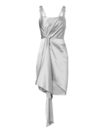 Shop Fleur Du Mal Cascade Silver Dress