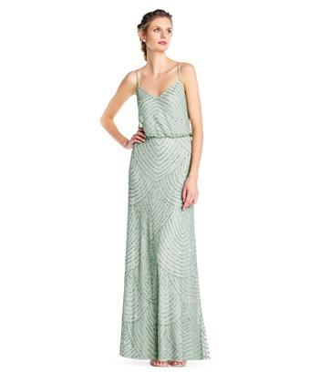 adrianna papell green dress