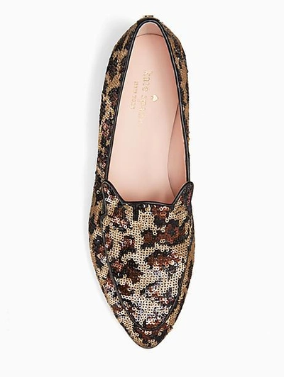 Shop Kate Spade Caty Flats In Black\gold