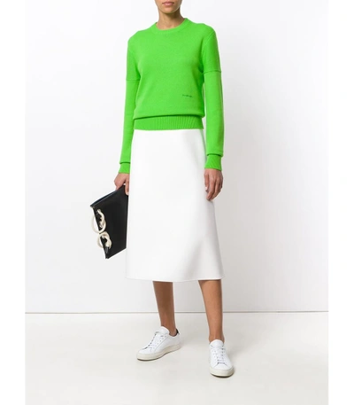 Shop Calvin Klein 205w39nyc Green Cashmere Sweater