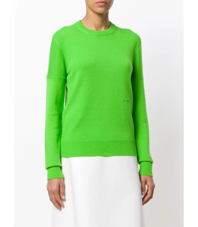Shop Calvin Klein 205w39nyc Green Cashmere Sweater