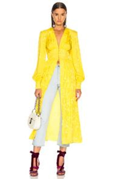 Shop Attico Robe Dress In Yellow